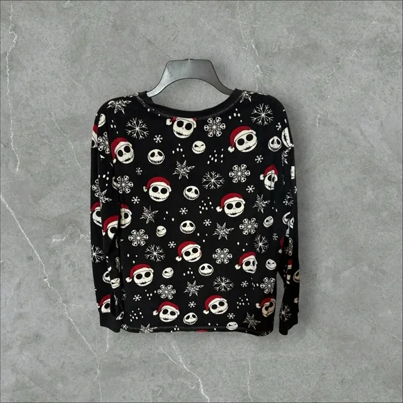 Disney Black and Cream Nightmare Before Christmas Pajama Top - Picture 3 of 4